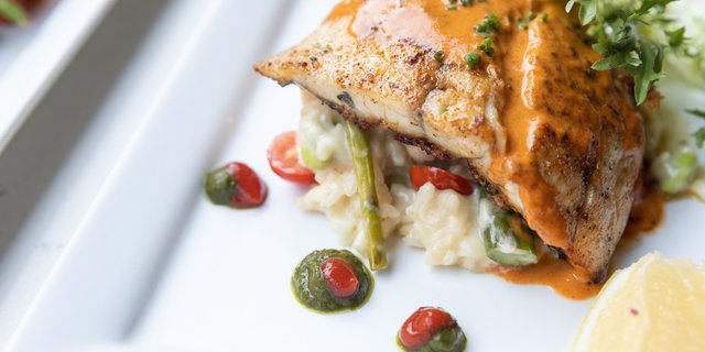 Pan Seared Snapper Risotto
