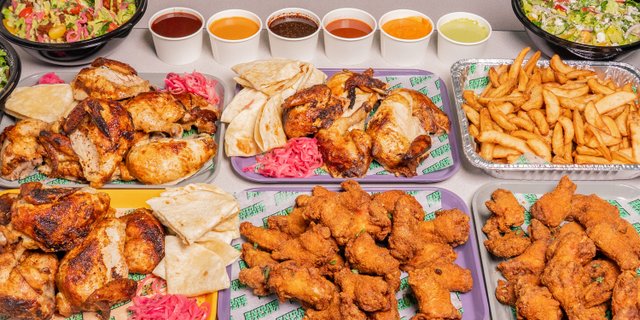 Rotisserie Chicken & Wings for 20