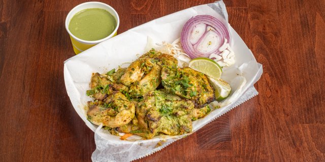 Chicken Hariyali Kebab Platter