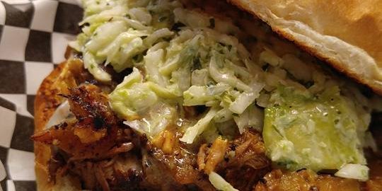Mofongo Smoked Pulled Pork Sandwich