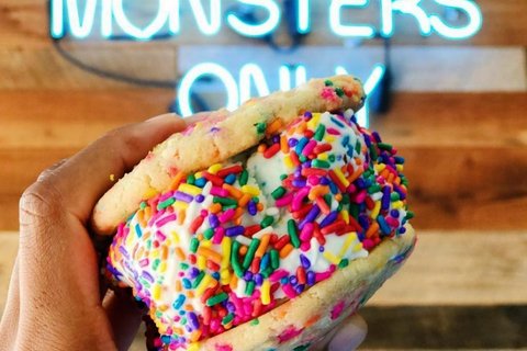 Funfetti Cookies w/ Cookies & Cream Ice Cream Sandwich