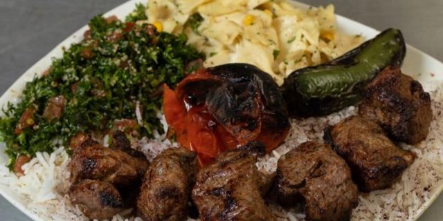 Lamb Leg Kabob Plate