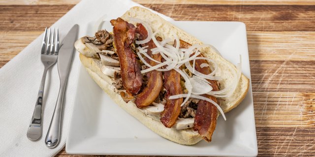 Bacon Double Cheddar Cheesesteak