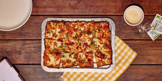Detroit-Style Smoky BBQ Chicken Pizza