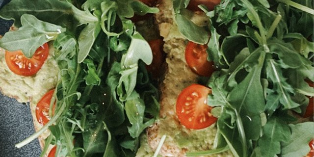 Avocado & Chickpea Hummus Toast