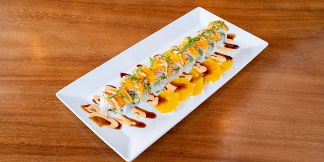 Mint Orange Salmon Specialty Roll
