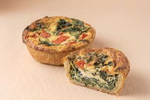 Spinach & Tomato Quiche
