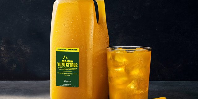 Mango-Yuzu Citrus Charged Lemonade