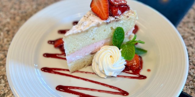 Strawberry Cream Pie Slice