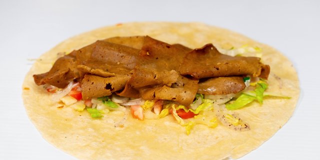 Homemade Vegan Gyro Wrap