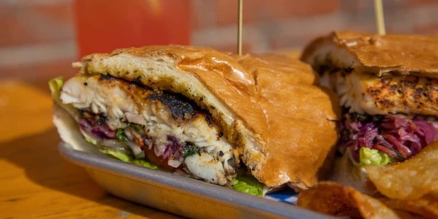 Blackened Catfish Po'Boy