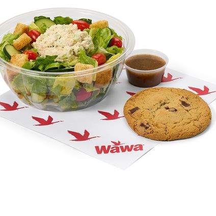 Salad Topped W/ Chicken Salad Meal