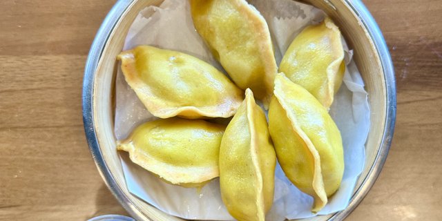 Crispy Chicken & Basil Dumplings