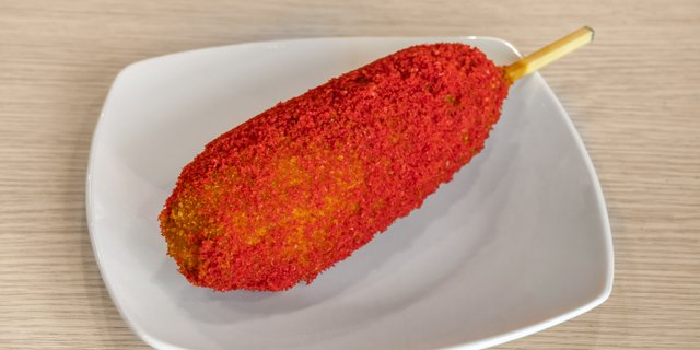 Hot Cheetos Half & Half Hot Dog