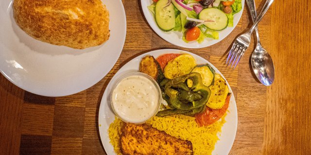 Salmon Kebab Platter