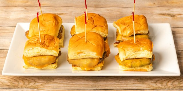 Beef Sliders W/ Cheddar