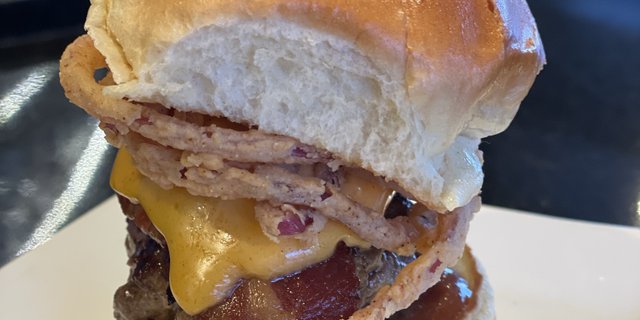 Whiskey Bourbon BBQ Burger Sliders