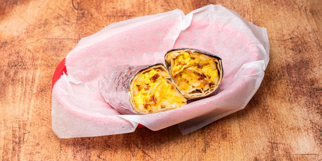 Gluten- Free Bacon & Egg Breakfast Burrito