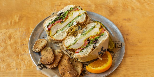 Saffron Chicken Shawarma Sandwich