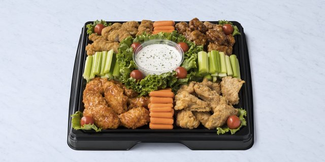 Hot Wings Snack Square Tray