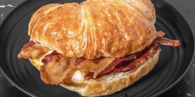 Bacon, Egg & Cheese Croissant Breakfast Sandwich