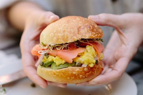 Smoked Salmon, Avocado & Egg Sandwich