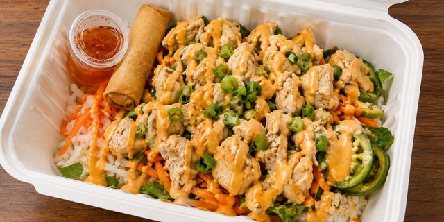 Grilled Lemongrass Chicken Rice or Noodle Bowl Boxed Lunch