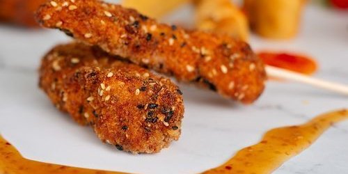 Sesame Crusted Chicken Skewer