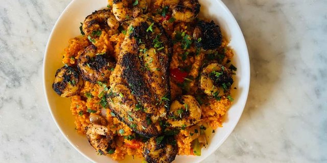 Mixed Seafood Cajun Jambalaya