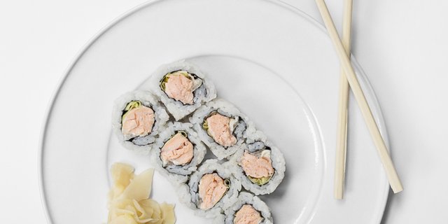 Grilled Salmon Toro Cutup Rolls