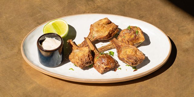 Fried Artichokes w/ Caesar Dressing