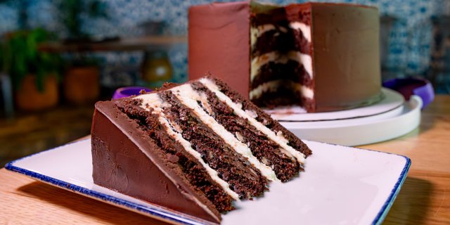 Whole Sour Cream Chocolate Fudge Cake