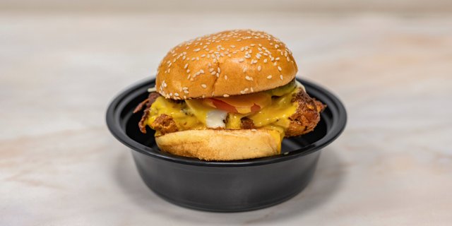 Chicken Burger, Wings & Fries