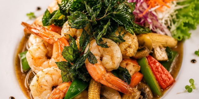 Three-Flavor Prawns