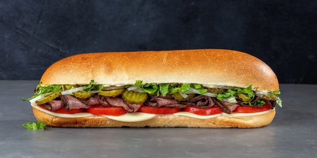 Roast Beef Deli Sub Sandwich