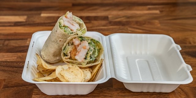 Shrimp Caesar Salad Wrap