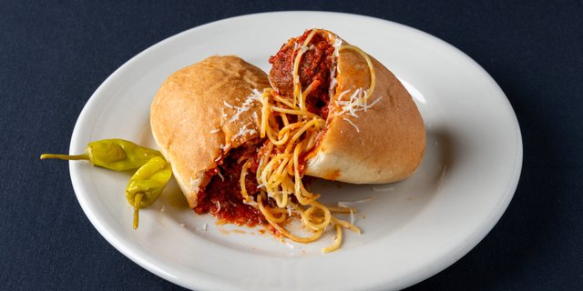 Spaghetti & Meatballs Sandwich