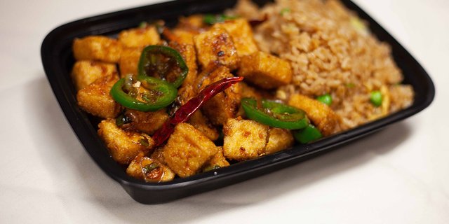 Individual Crispy Tofu in Mandarin Sauce