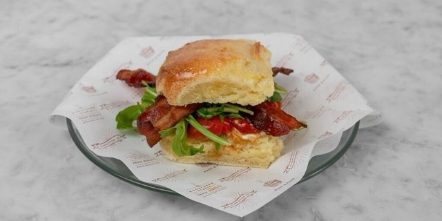 Bacon, Lettuce & Tomato Biscuit Sandwiches