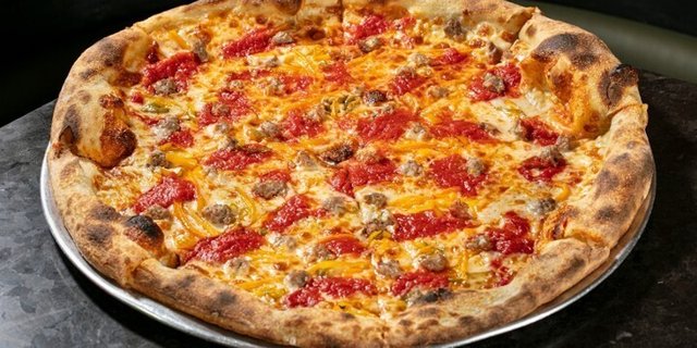 Sausage & Pickled Peppers Pizza