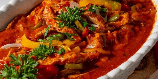 Veal & Peppers