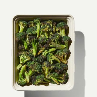 Charred Broccoli With Lemon Tray