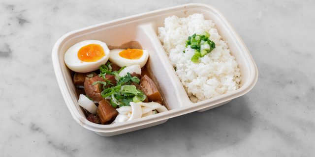 Caramelized Pork Belly Rice Plate