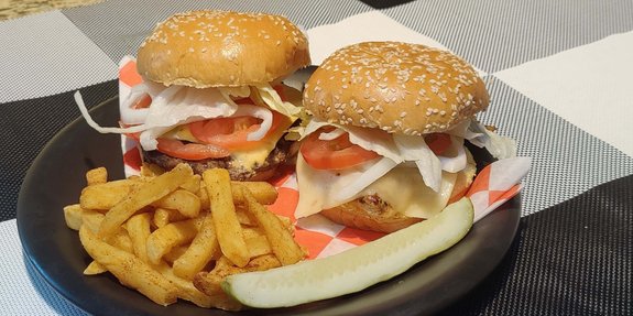 Build-Your-Own Burger & Grilled Chicken Bar
