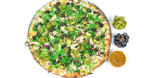 Curry Vegan Veggie Pizza