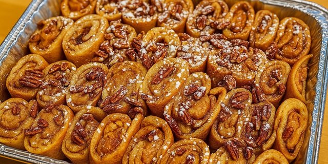 Cinnamon Roll Pancakes Tray