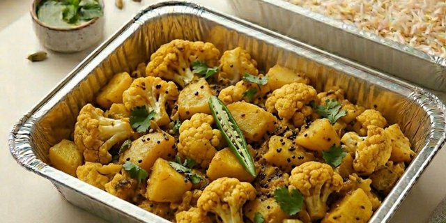 Aloo Gobi + Rice