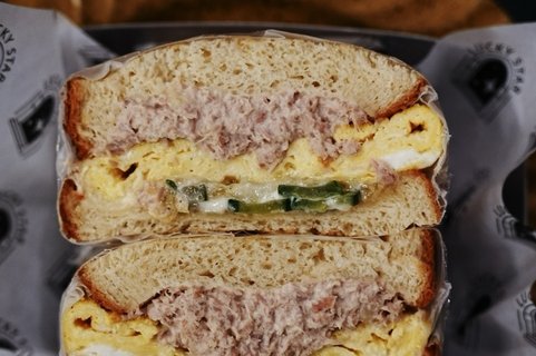 Tuna Melt Egg & Cheese French Toast Sandwich