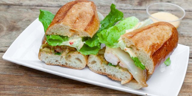 Sautéed Prawns Sandwich