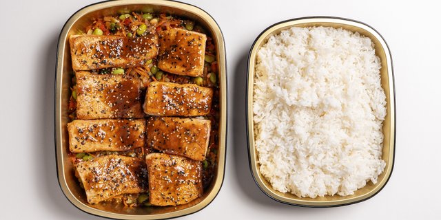 Miso Glazed Salmon Platter